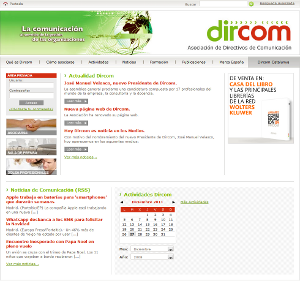 Captura de la web de Dircom